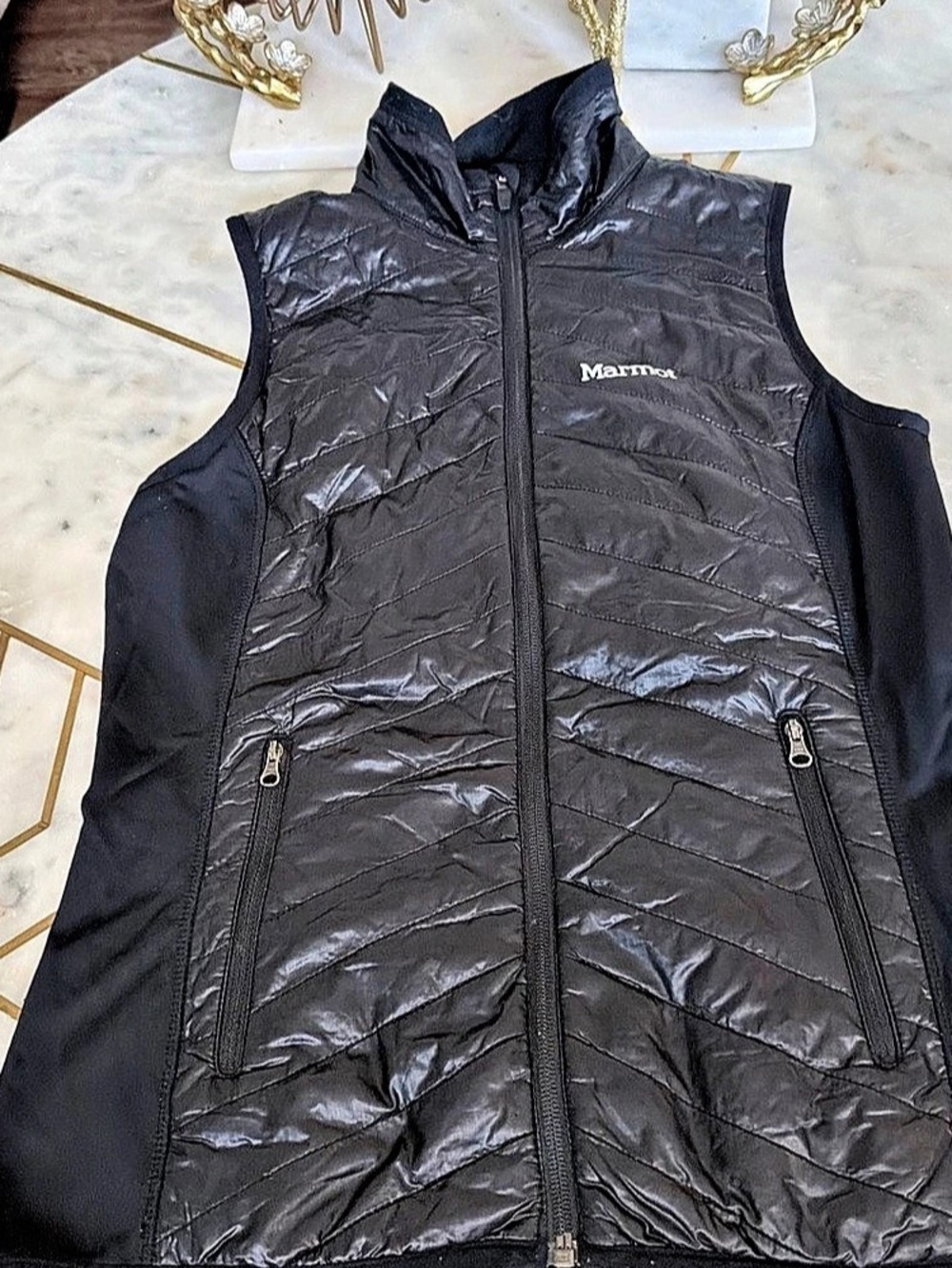 Marmot Echo Featherless Vest Women's Black Quilted Size Small